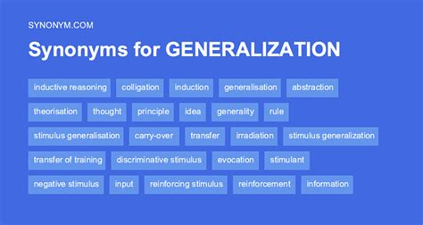 generalizations synonym|GENERALIZATIONS Synonyms: 21 Similar Words .
